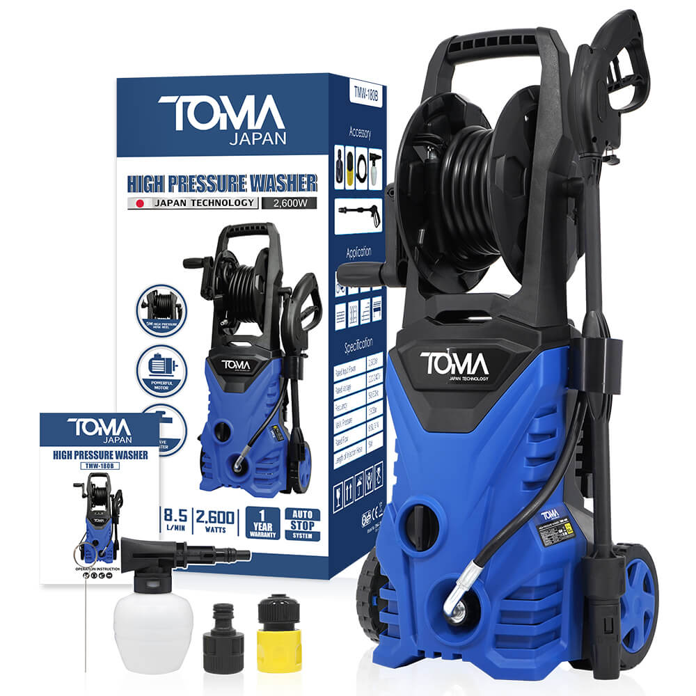 เครื่องฉีดน้ำแรงดันสูง TOMA JAPAN รุ่น TMW-180B 180 บาร์ 2600